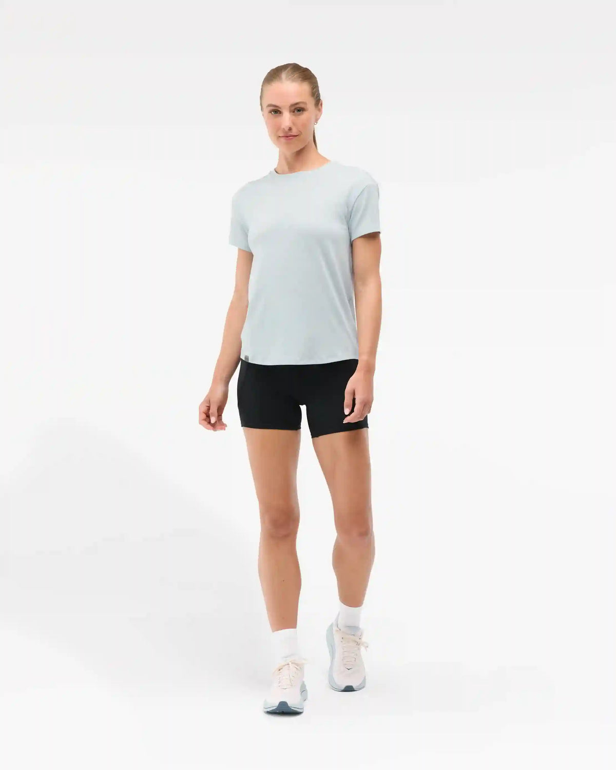 Hoka Essential Tee:Aqua Breeze Htr:XS