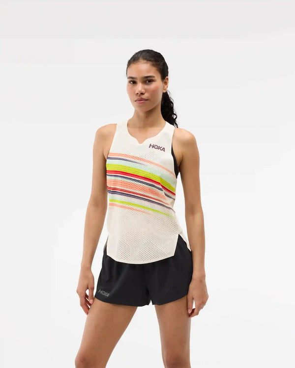 Race Day Singlet:Hoka Citrust Prt:XS