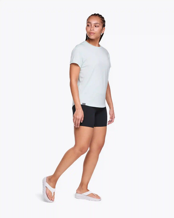 Hoka Essential Tee:Aqua Breeze Htr:XS