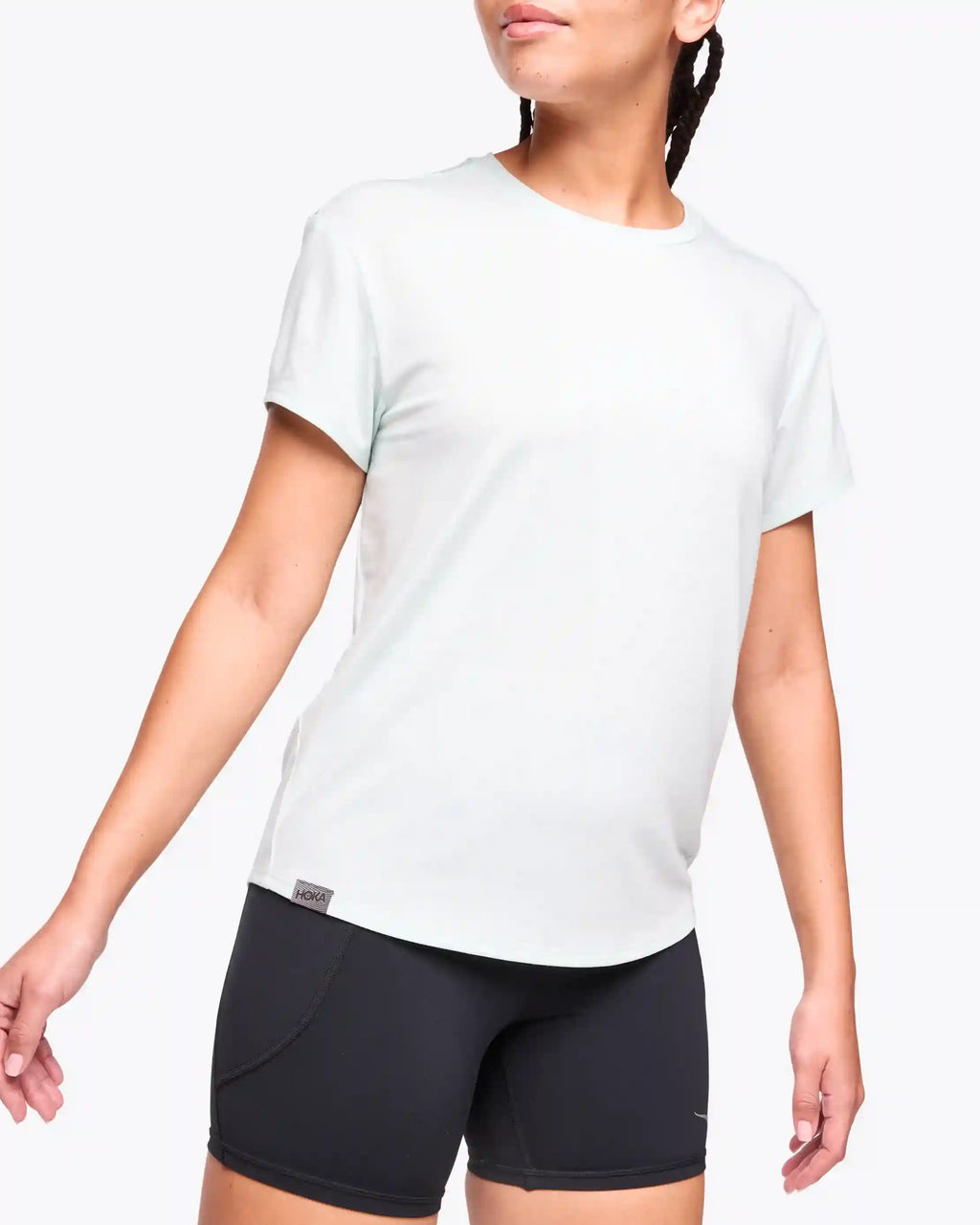 Hoka Essential Tee:Aqua Breeze Htr:XS