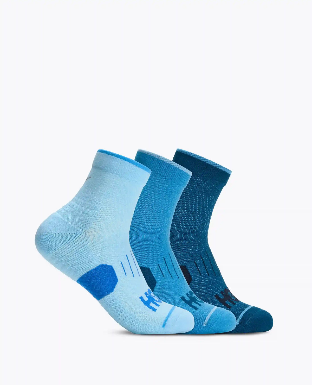 Quarter Run Sock 3-Pack:Hazy Blue / Soft Cobalt / Night Glw Blue:S Main image