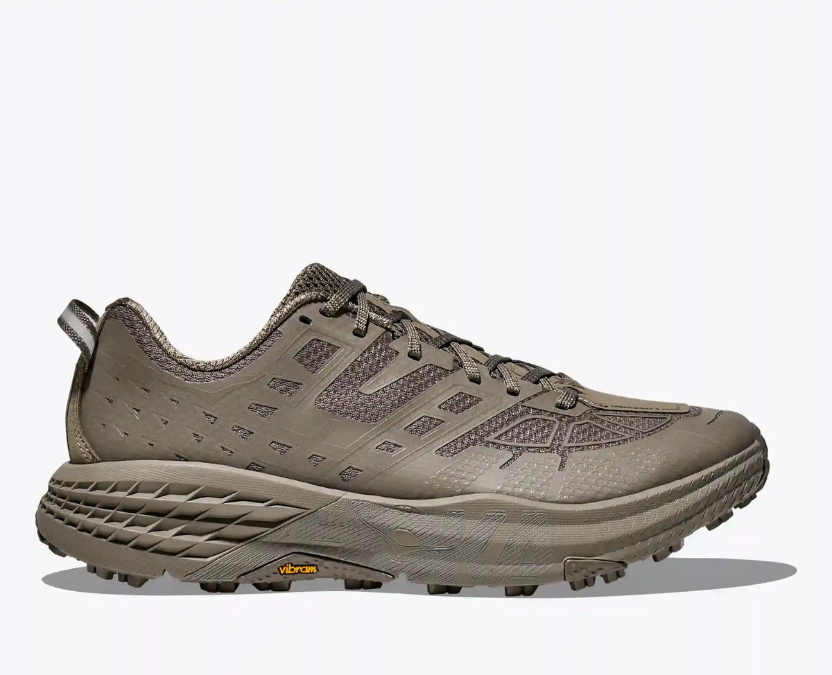 Stealth/Tech Speedgoat 2:Morning Dew / Cliff Grey:M4/W5