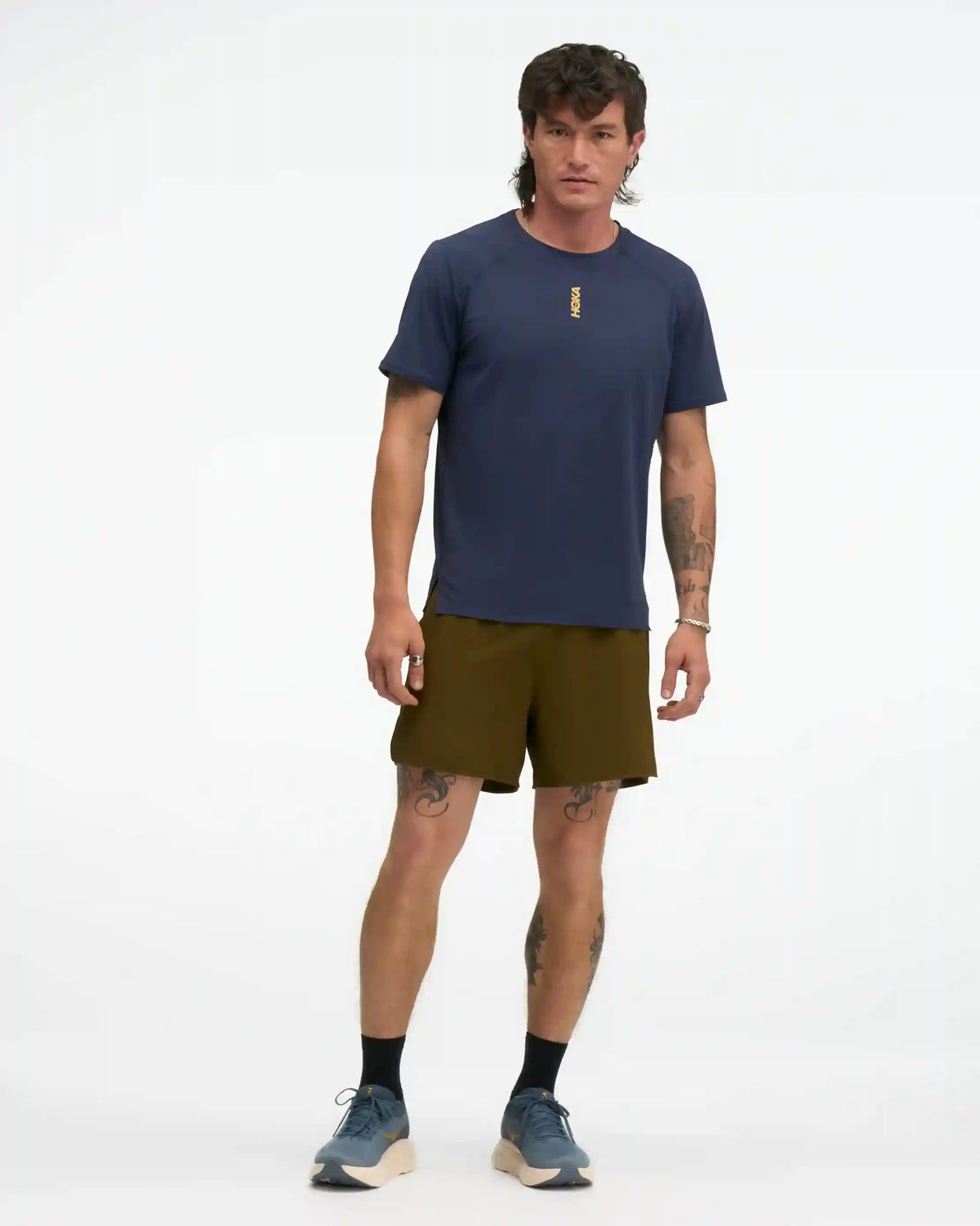 EveryRun Short Sleeve:Varsity Navy / Gold:XS