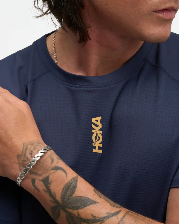 EveryRun Short Sleeve:Varsity Navy / Gold:XS